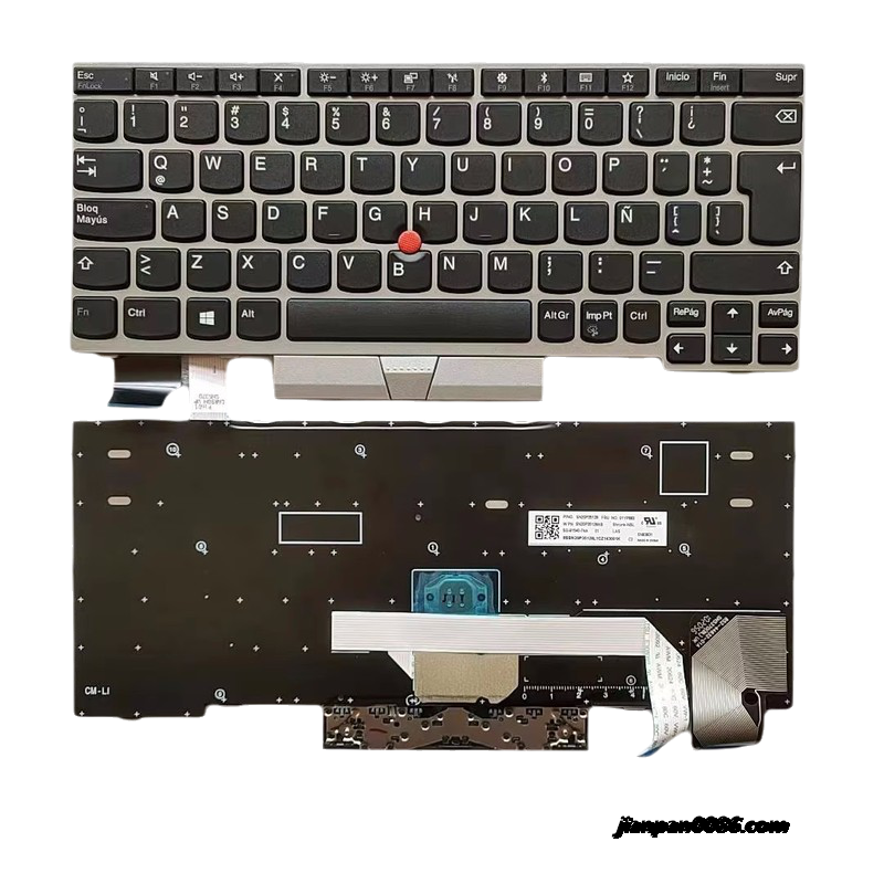 Picture of Original New Latin Language For Lenovo ThinkPad X280 X285 X390 X395 Black Laptop Keyboard SG-91540-74A  SN83831 01YP883