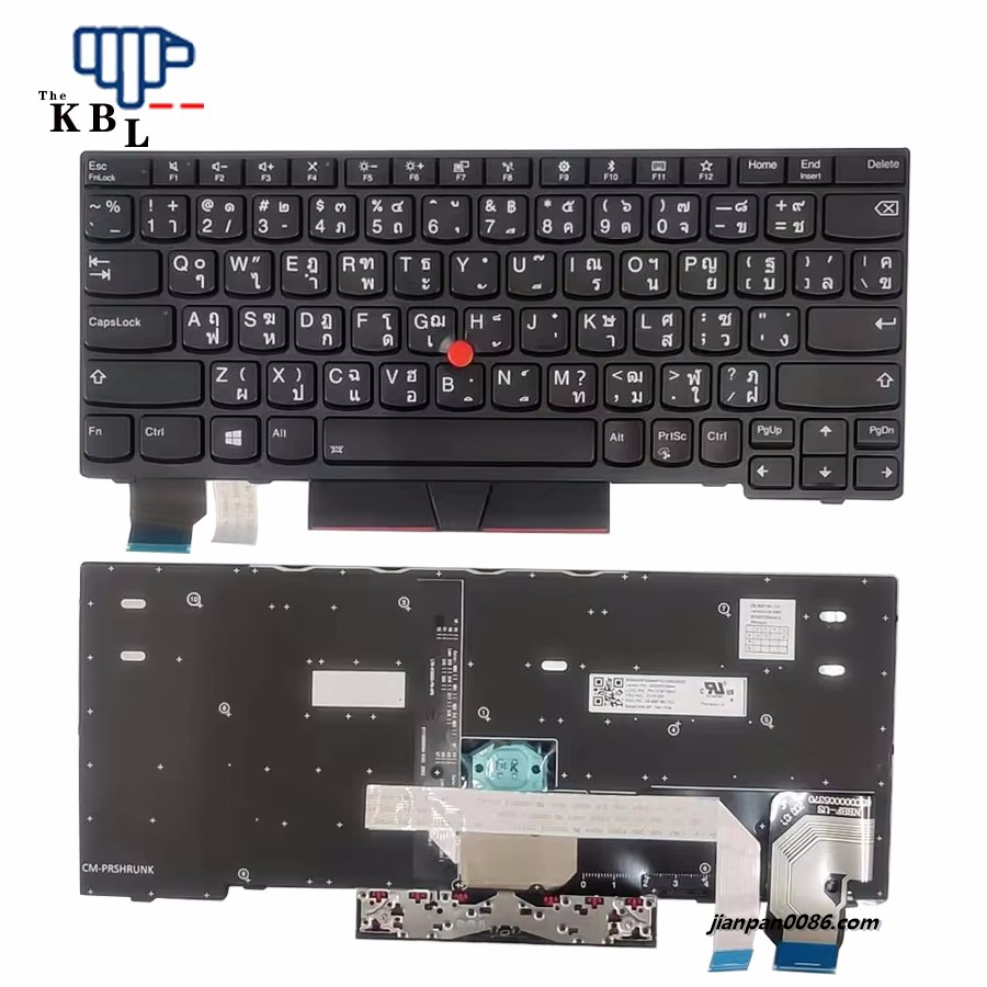 Picture of Original New Thailand Language For IBM Thinkpad X280 X285 X390 X395 Black Backlight Laptop Keyboard PK1316P3B07 2B-BBF36L702