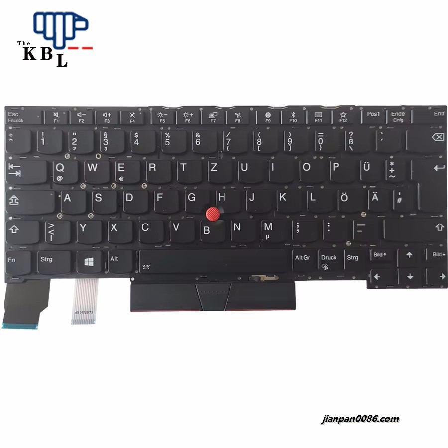 Picture of Original New Germany Language For IBM Thinkpad X280 X285 X390 Black Backlight WIth Point Stick No Frame Laptop SN20R5899625PE125