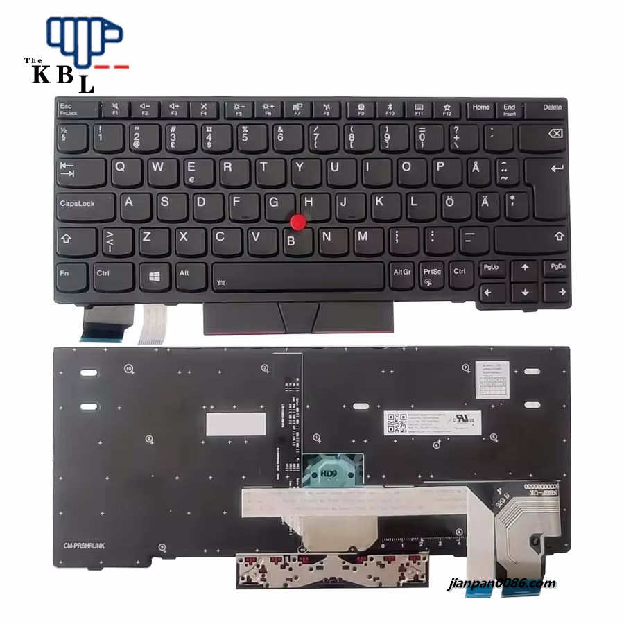 Picture of Original 11964 New Sweden Language For IBM Thinkpad X280 X285 X390 X395 Black Backlight Laptop Keyboard PK1316P3B33 2B-BBF11F702