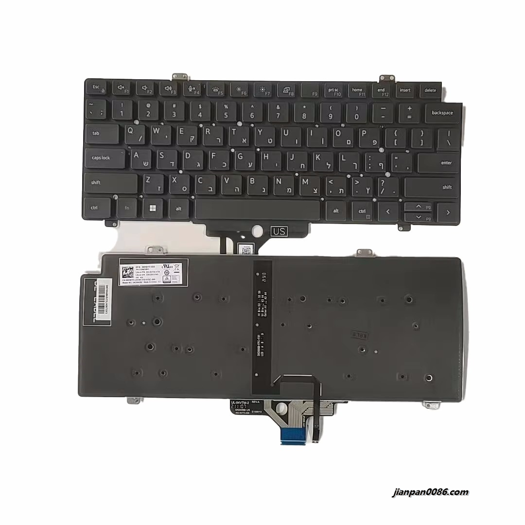 Picture of Oraginal New Hebrew Language For Dell Latitude 7420 Black Laptop Keyboard ​SG-A2730-X2A PK133IW3B04 SN2006 BZ DP/N:0MWTN1 5PA538 19229