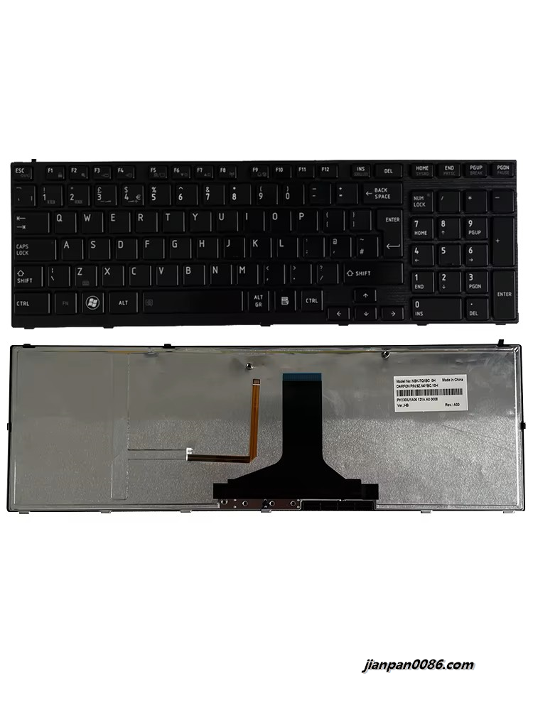 Picture of Oraginal New UK Language For Toshiba Satellite P750 P755 P770 P775 Backlit Laptop Keyboard  NSK-TQ1BC PK130lU1A06