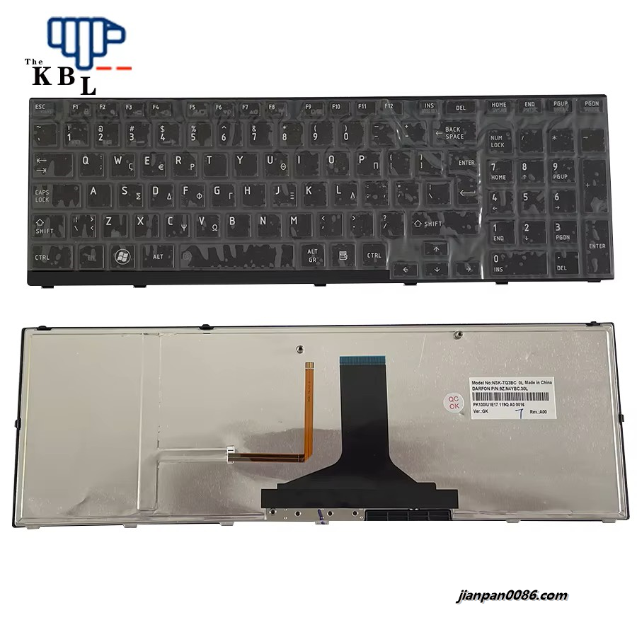 Picture of Original New Greece Language For Toshiba Satellite P755 P770 P775 P750 P750D Backlit Laptop Keyboard NSK-TQ3B 48PE533 PK130IU1E17 