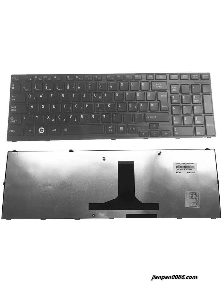 Picture of Original New Hungry Language For Toshiba Satellite P755 P770 P775 P750 P750D Black Nobacklit Laptop Keyboard MP-10N86HU66981 E123