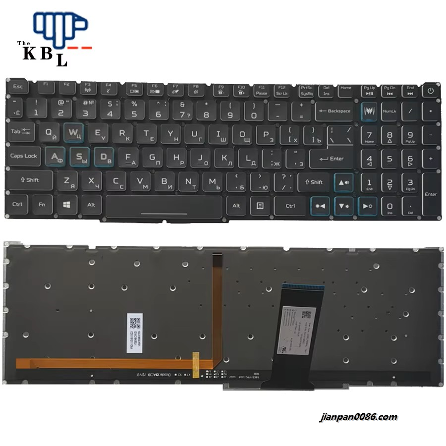 Picture of Oraginal New Russian Language For Acer Nitro AN515 Backlit Colourful Light Gaming Laptop Keyboard PK132TT1A04 LG5P-P90BRL