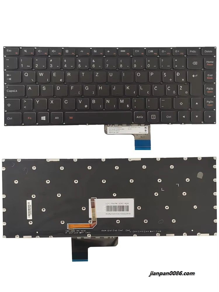 Picture of Original New YU SA Language For Lenovo Ideapad YOGA 2 13 (Not Fit YOGA 2 Pro) 13.3 Inch Laptop Keyboard PK130YC1A24