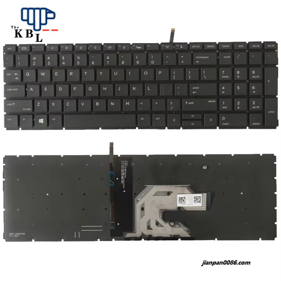 Picture of Original New US Language For HP ProBook 450 G6 455 G6 455R G6 Backlight Laptop Keyboard 2B-BBU01Q100 1000P
