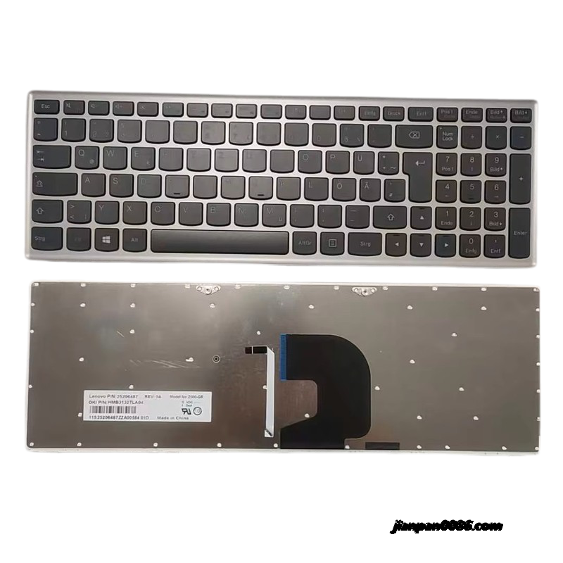 Picture of Original New Germany DO Language For Lenovo Z500 Z500A Z500G P500 P500A Silver Backlit Laptop Keyboard 25206487 27PTDH8098