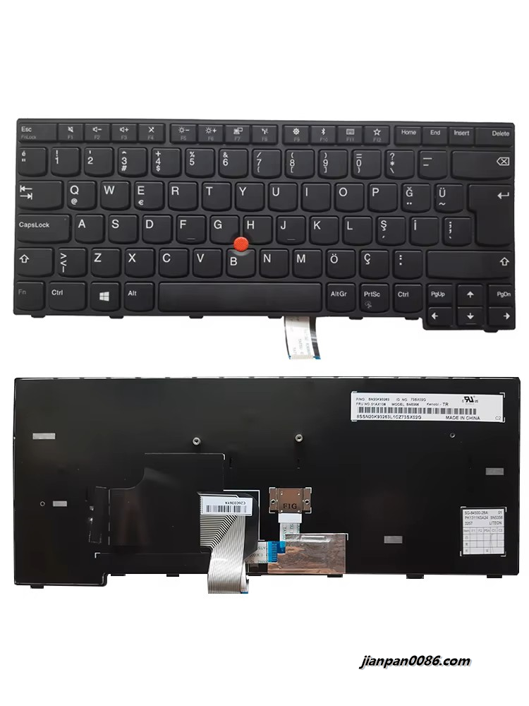 Picture of Original New Turkey Language Turkey For Lenovo Thinkpad E470 E470C E475 NoBacklit Laptop Keyboard 01AX108 PK1311N3A24 36P9310
