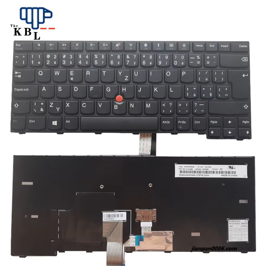 Picture of Original New CZ Czech Language For Thinkpad E470 E475 Laptop Keyboard 01AX086 PK1311N3A15 TDH2232 