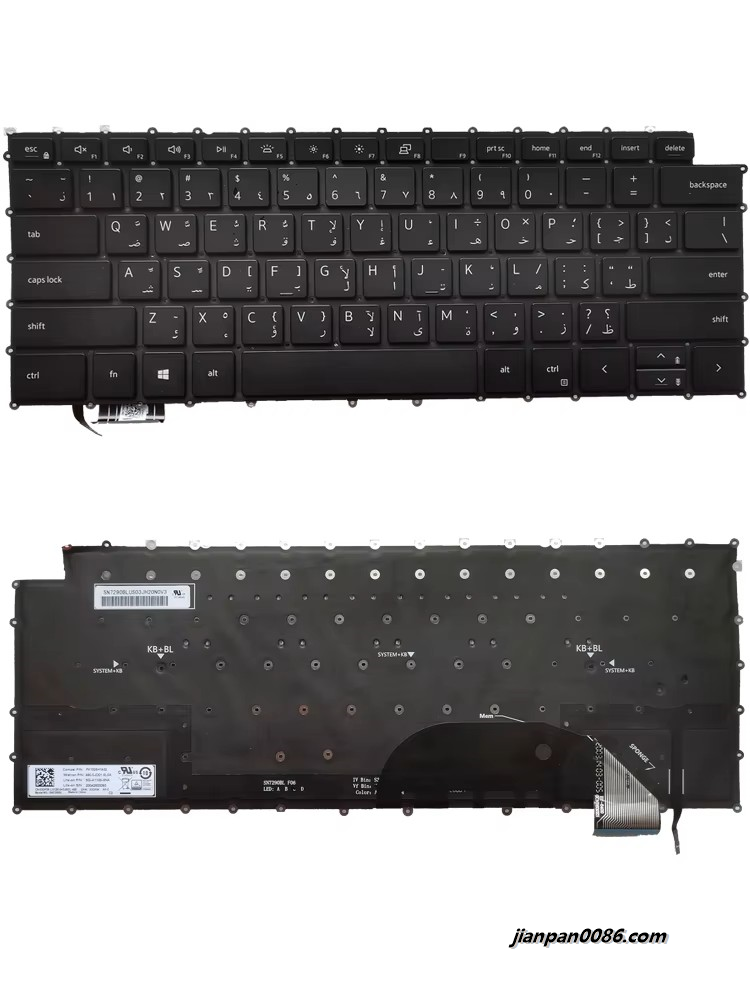 Picture of Original New Arabic Language For Dell XPS 9500 9700 Black Backlit Laptop Keyboard  SG-A1100-3NA SN7290BL PK132SH1A02 8PTDH2310