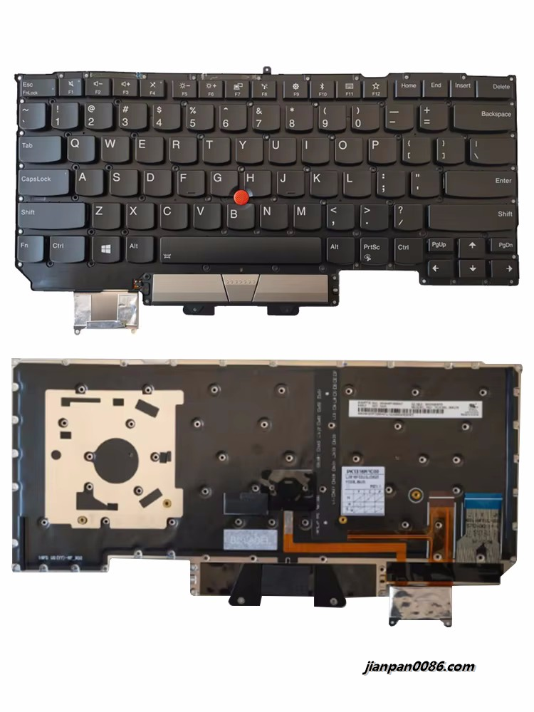 Picture of Original New US Language For Lenovo Thinkpad X1 Carbon 5th 2017 Backlit Silver Laptop Keyboard V160520DS1 SN20P38887 PK1316R2C00 E128