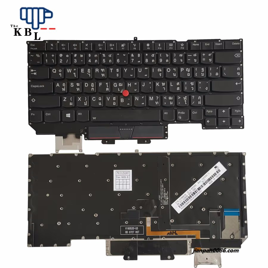 Picture of Original New Thailand Language For IBM Thinkpad X1 Carbon 2017 Black Backlight Black LeftRightKey Laptop SN20M08106 01ER6985PE324