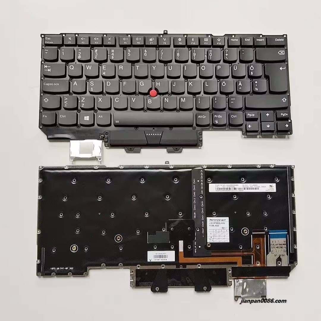 Picture of Original New Estonia Language For Lenovo ThinkPad X1 Carbon 5th 2017 Black Backlit Laptop With Pointer PK1312S2A37 V160520AK1 TDH1282
