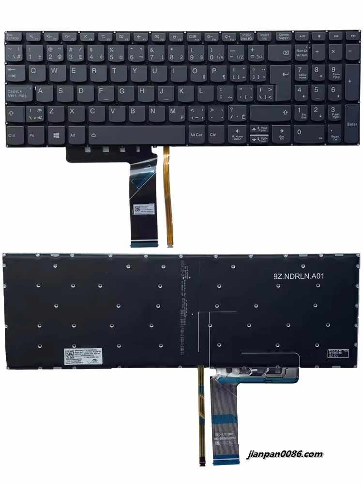 Picture of Original New Canada-French Language For Lenovo IdeaPad 330-15 330-15IKB Black Backlit Laptop Keyboard PK132GC2B16 2PE566 SN20M62777 