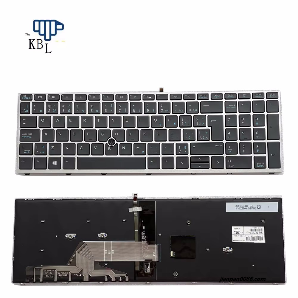 Picture of Original New Canada-French Language For HP Probook 450 G5 455 G5 470 G5 Black Backlight Laptop Keyboard WIth Point Stick SG-87850-87A 2PE647