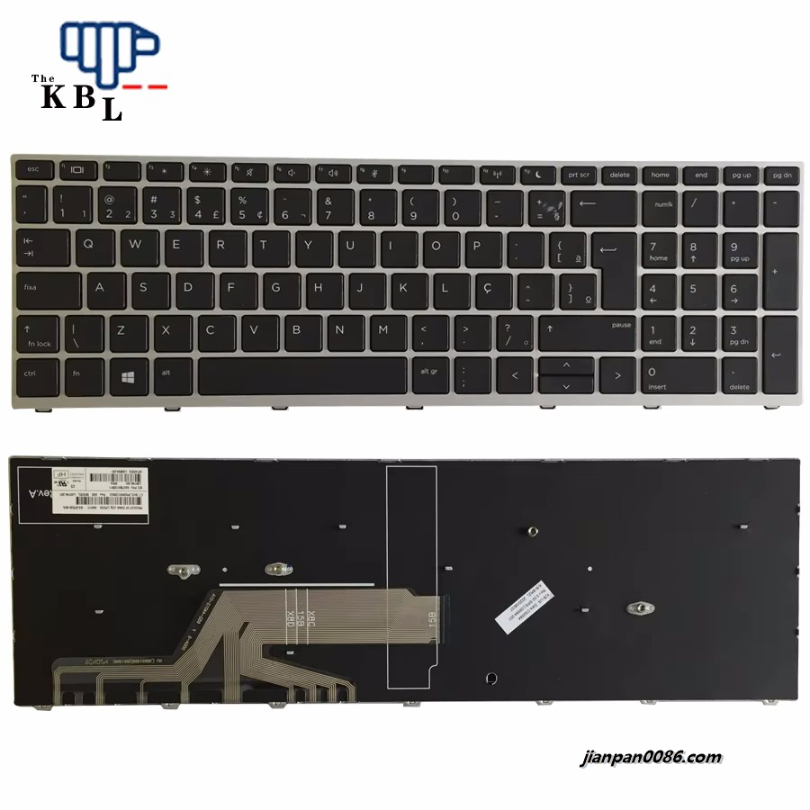 Picture of Original New Brazil Language For HP Probook 450 G5 455 G5 470 G5 Black NoBacklight Laptop Keyboard  SG-87820-40A 40PE706
