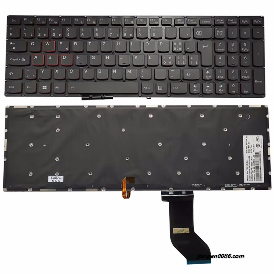 Picture of Original New Swiss Language For Lenovo Y700-15ISK Y700-17ISK Black Backlight Laptop Keyboard PK130ZF1A25 120P12039