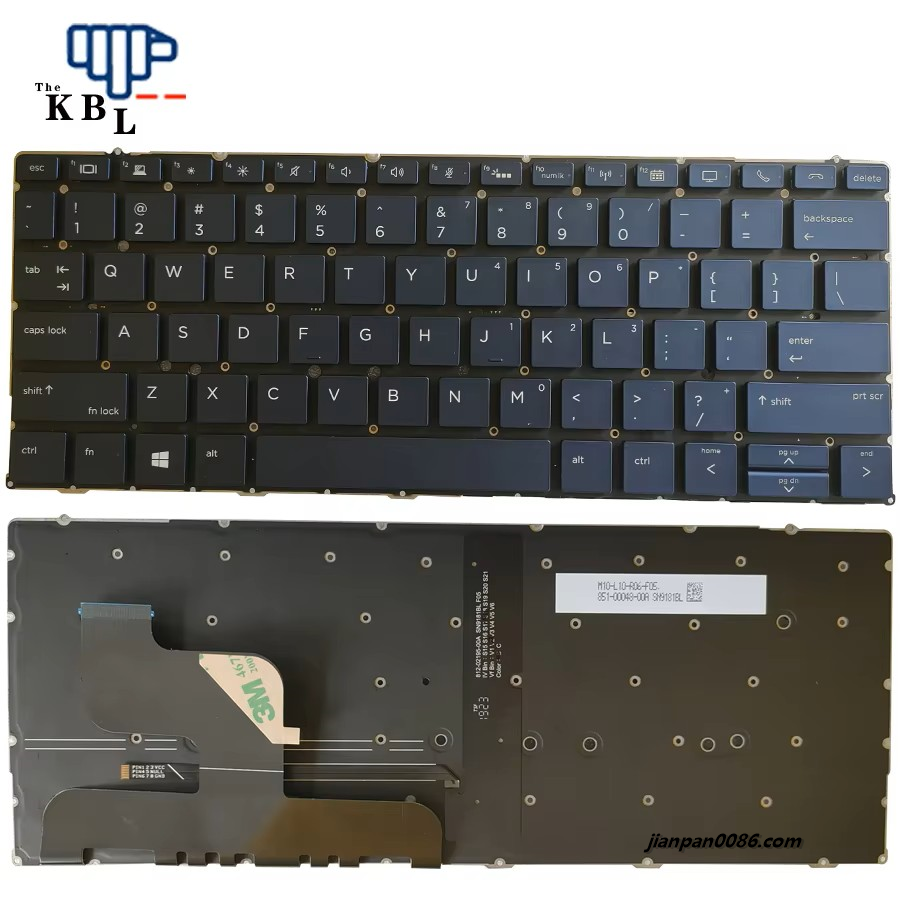 Picture of Original New US Language For HP Elite Dragonfly G2 MAX 13.3 Cyan Backlight Laptop Keyboard SN9181BL SG-99100-XUA 100P5226