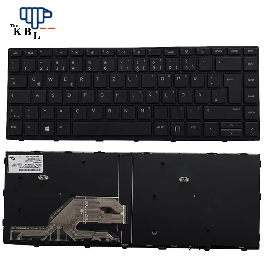 Picture of Original New Germany Language For HP Probook 430 440 445 G5 Silver Nobacklit Laptop Keyboard SG-93000-2DA 40P10997TDH2677