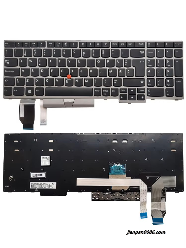 Picture of Original New Norway NO Language For Lenovo Thinkpad E580 E590 L590 P52 P72 01YN720  PK131671C21 NoBacklit Laptop Keyboard