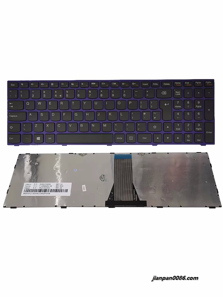 Picture of Original New Greece Language For Lenovo IdeaPad G50-30 G50-45 G50-70 G50-70m Z50 Purple ​Laptop Keyboard PK1315L3A01 1P6471