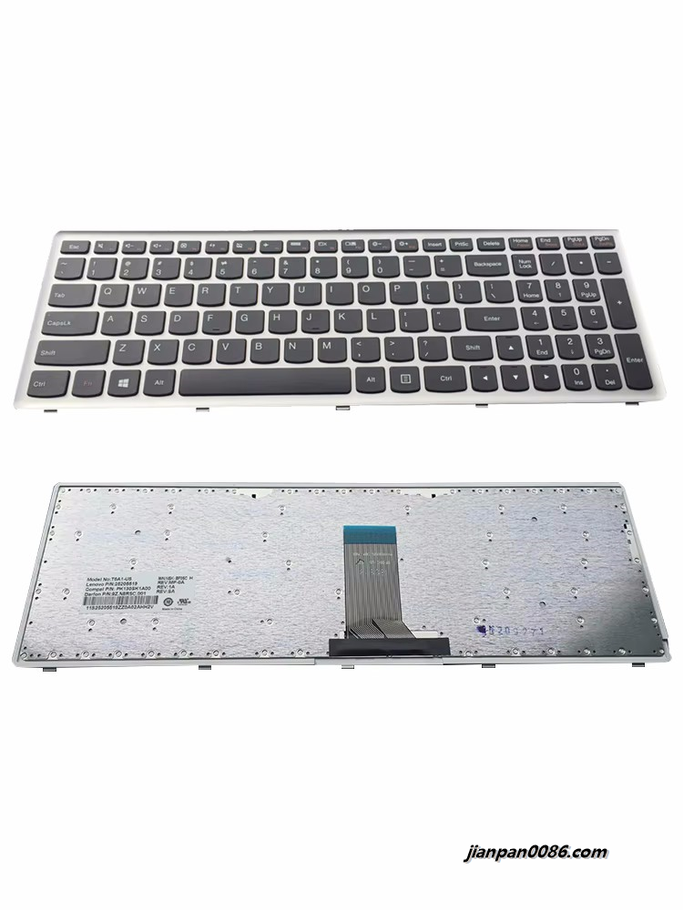 Picture of Original New US Language For Lenovo IdeaPad U510 Z710 Black Laptop Keyboard 25205519 PK130SK1A00 9Z.N8RSC.001