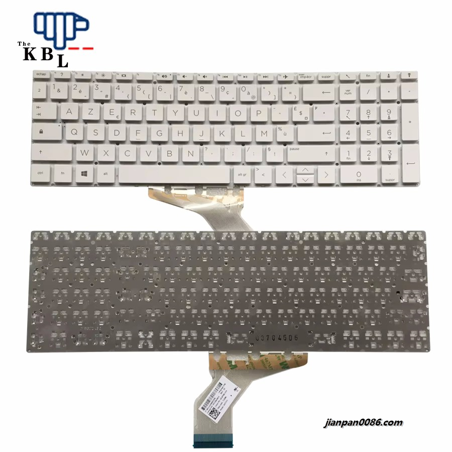 Picture of Original New France Language For HP 15-DA 15-DB 15-DX 15-DR 15-CR 15-CS White Laptop Keyboard pk132912B14  sn71711 SG-87590-XFA 40PE731