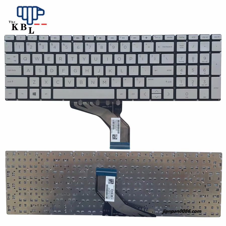 Picture of Original New US Language For HP 15-DA 15-DB 15-DX 15-DR 15-CR 15-CS Silver Laptop Keyboard 2H-ABKINC23411 PK132H84G00 TDH4570