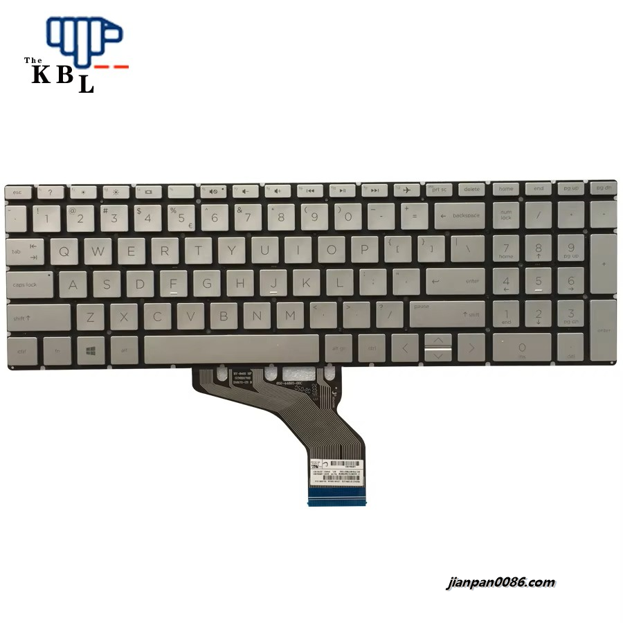 Picture of Original New English International Language For HP 15-DA 15-DB 15-DX 15-DR Silver Laptop Keyboard SG-A0881-XUA SN91749 9PE564