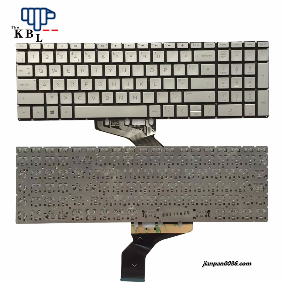 Picture of Original 9765 New UK Language For HP 15-DA 15-DB 15-DX 15-DR 15-CR 15-CS Silver Laptop Keyboard SG-A0880-XBA SN91749 9PE564