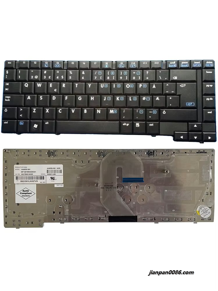 Picture of Original 13173 New Norway NR Language For HP Compaq 6710 6710B 6715B 6710S 6715S Laptop Keyboard 444635-061 MP-06796N0D9301 