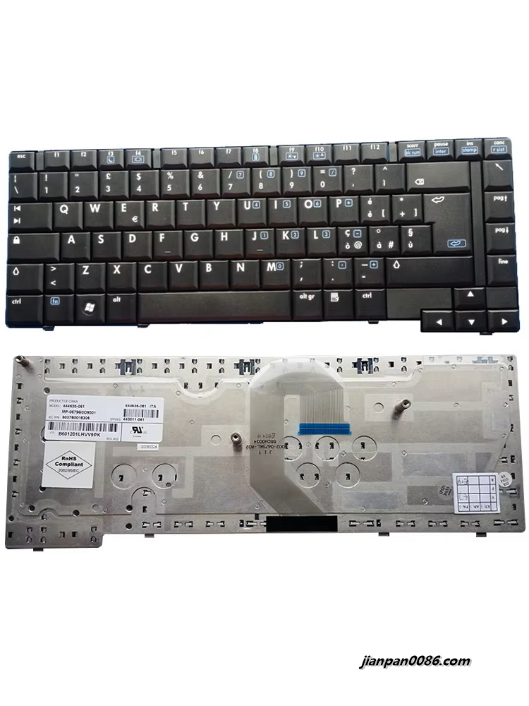 Picture of Oraginal New IT Italy Language For HP Compaq 6710 6710B 6715B 6710S 6715S Laptop Keyboard MP-06796I0D9301 TDH3568 