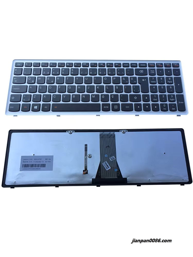 Picture of Original Backlit New Turkey Language For Lenovo Ideapad G500S G505S S500 Z510 Z505 Laptop Keyboard 25213757 V-136520SK1-TR 71P11681