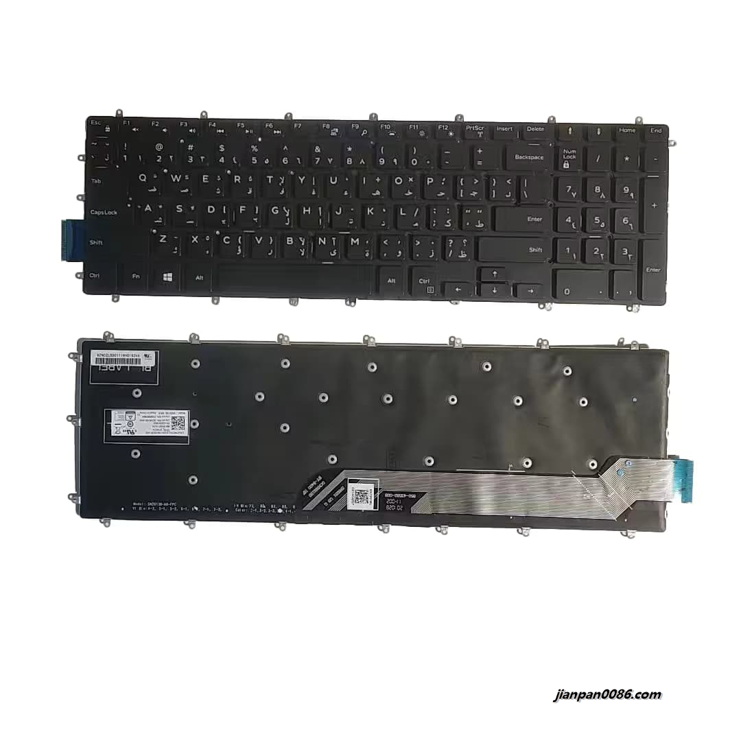 Picture of Original New Arabic Language For Dell 15-G3 3590 Black Backlight Laptop Keyboard SG-85160-3NA SN2013B DP/N:07WCF4 18PA529 19140