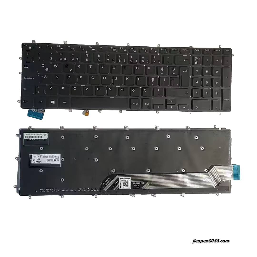 Picture of Original New Turkey Language For HP 15-G3 3590 Black Backlight Laptop Keyboard SG-85160-28A SN2013B DP/N:0HP4KG 13PA529 19139