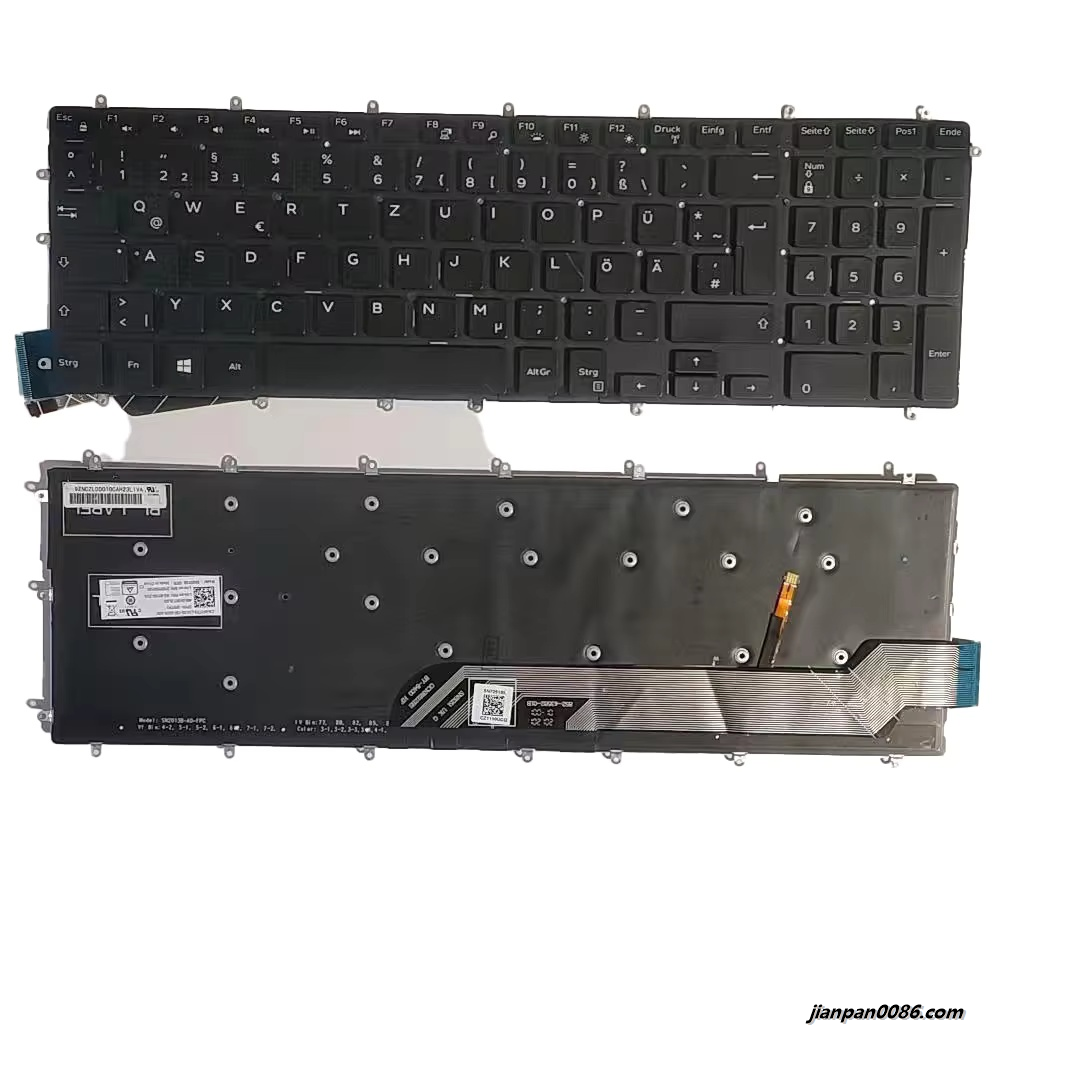 Picture of Original New Germany Language For HP 15-G3 3590 Black Backlight Laptop Keyboard SG-85160-2DA SN2013B DP/N:0F0TP3 6PA529 19138