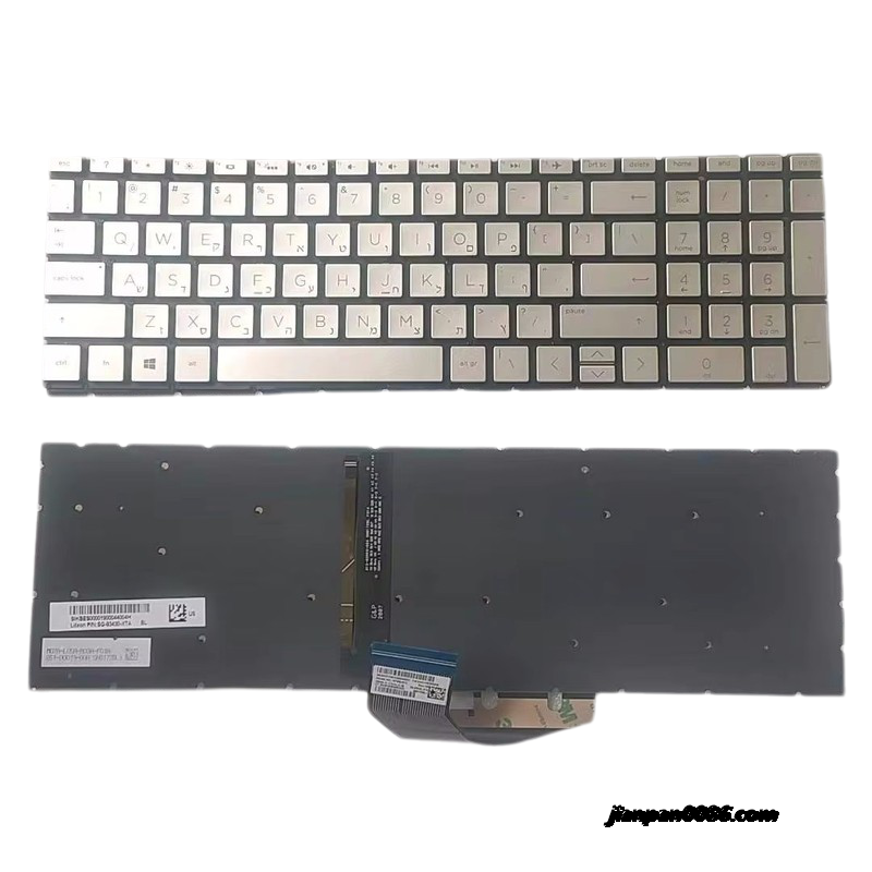 Picture of Original New Hebrew Language For HP Pavilion 15-DA 15-DB 15-DW Gold Backlit Laptop Keyboard SG-93430-XTA  TDH4140