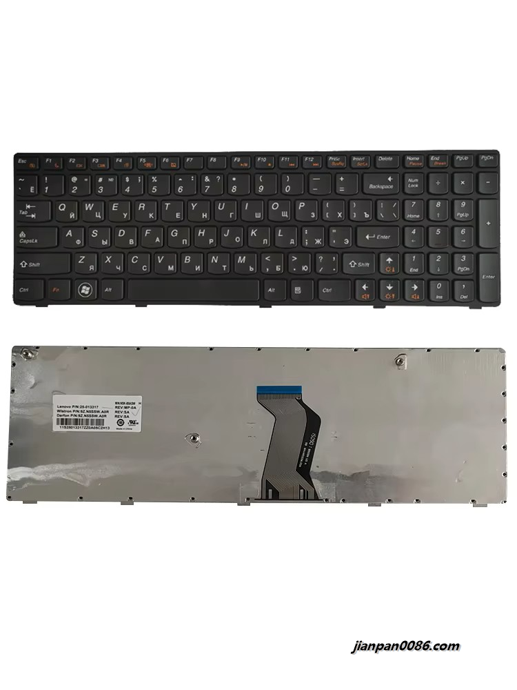 Picture of Original 16109 New Russian Language For Lenovo Z570 V570 V570C V575 Z575 B570 B570A B570E V580C B570G B575 B575A B575E B590 B590A Laptop Keyboard FRU V-117020ZS1-RU  PN:25210932