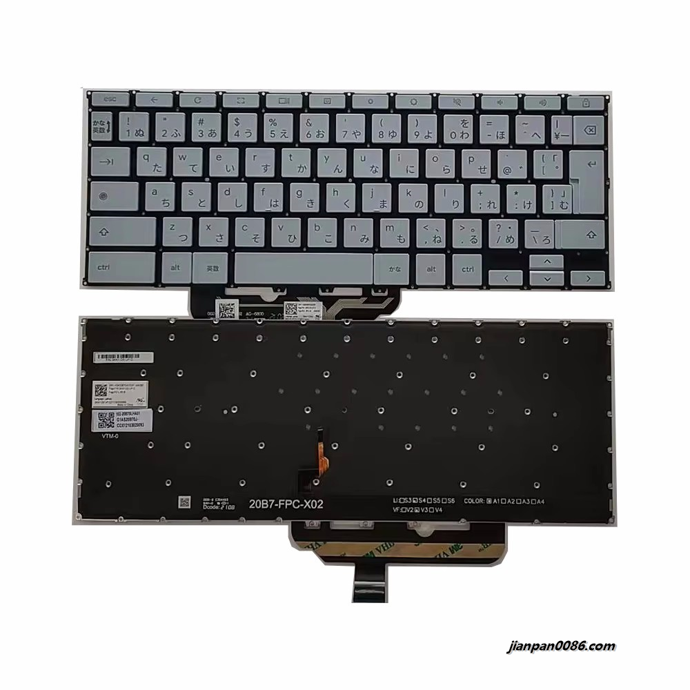 Picture of Original New Japanese Layout For Asus Zenbook UX5401 Backlight Grey Laptop Keyboard 0KN1-D51JP12 TDH8055 10P14118L