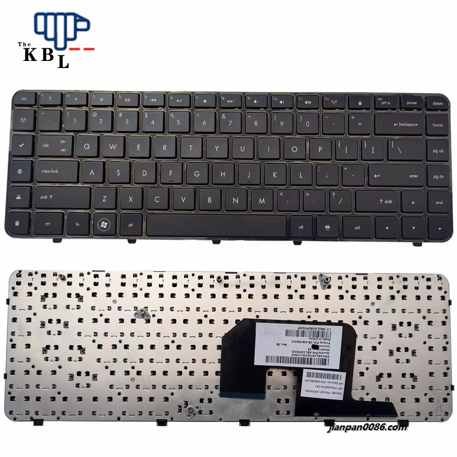 Picture of Original New US Language For HP DV6-3000 Black NO Backlight Laptop Keyboard 635376-251 24PTDH3558