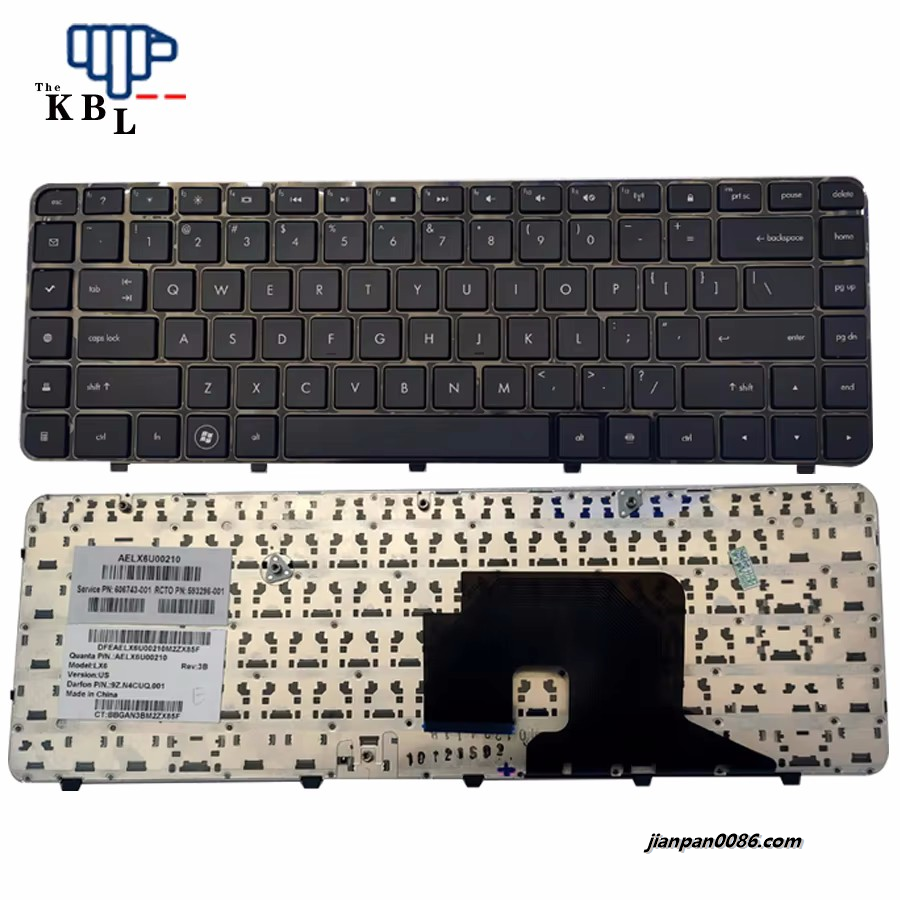 Picture of Original New US Language For HP DV6-3000 Black Laptop Keyboard  9Z.N4CUQ.001 1PTDH3555