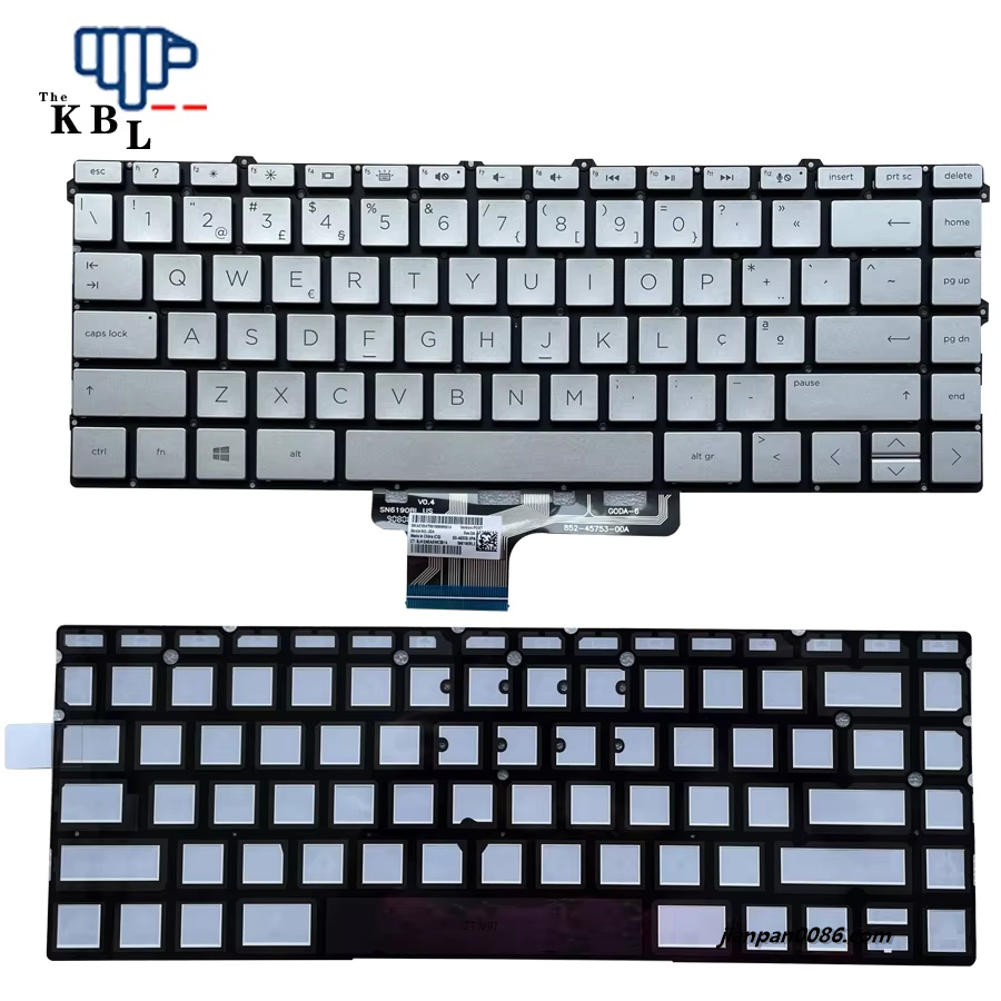 Picture of Original New Portugal Language For HP 13-AW Internal Replace Backlight Silver color Laptop Keyboard SG-A0320-XPA 118P10812E659