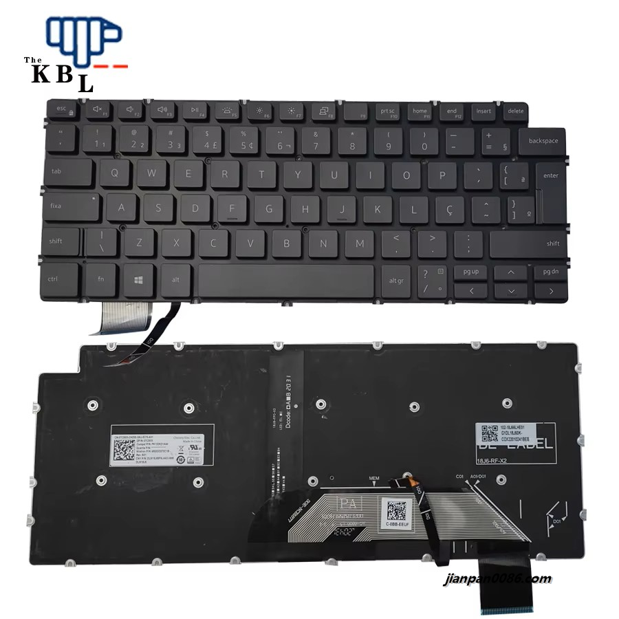 Picture of Original New Brazil Language For Dell Inspiron 7490 5390 5391 5490 5491 7391 Backlight Laptop Keyboard SG-98410-40A  SN8285BL PK132KD3A44  DP/N  03TC8XX TDH9334 