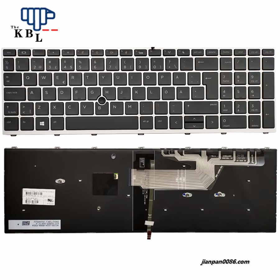 Picture of Original New Sweden Finland Language For HP Probook 650 G4 650 G5 Laptop Keyboard Sn9171BL Sg-87840-2Sa pn 6037Bo134117 L00741-B1 2P10946TDH441