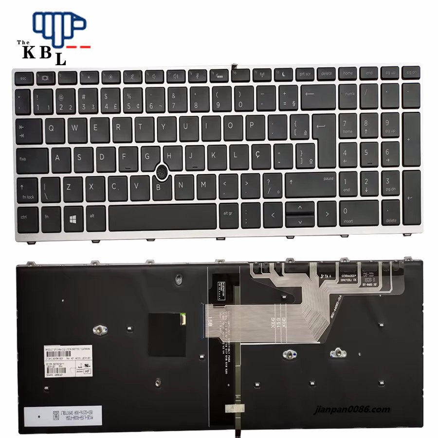 Picture of Original New Brazil Language For HP Probook 650 G4 650 G5 Internal Replace Laptop Keyboard sn9771BL Sg-87840-40A  L00741-201 BRA 9PTdh347