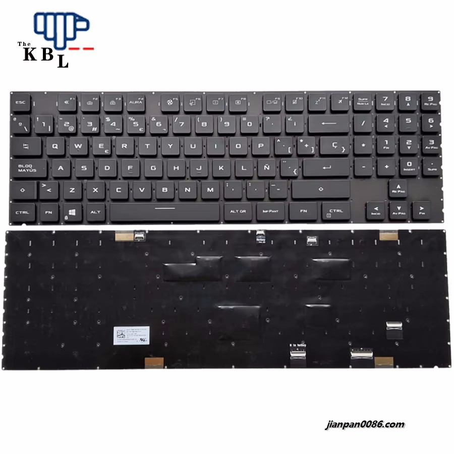 Picture of Original New Spanish Language For Asus G733Q SN5013B Black Laptop Keyboard SN5013B SG-A1730-2EA PN.OKNRO-E630SP00 40PTDH4215
