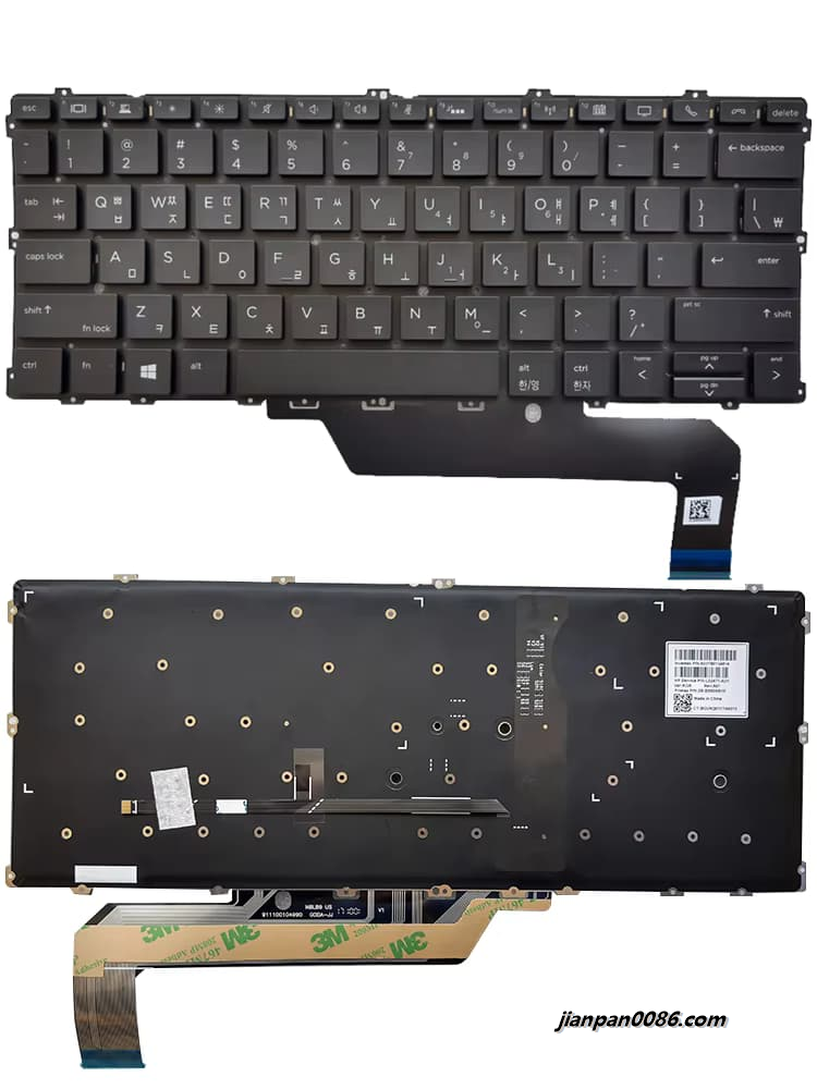 Picture of Original New Korean KR Language For HP FOLIO 1020 G1 1030 G1 Elitebook x360 1030 G2 G3 Laptop Backlight Keyboard L02471-AD1 2PE194
