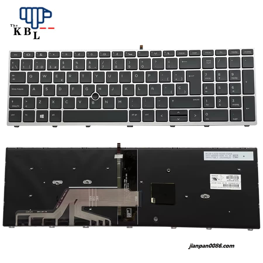 Picture of Original New Spanish Language For HP Probook 650 G5 Black Backlight Laptop Keyboard WIth Point Stick SG-87840-2EA 4PE647 Sn9171BL L007407