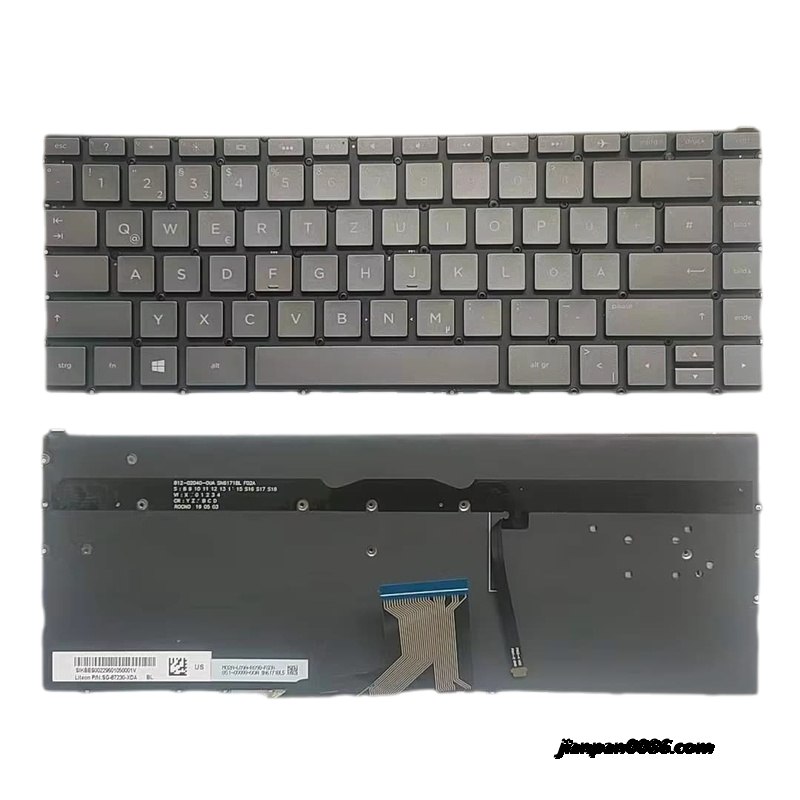 Picture of Original New Germany Language For HP Spectre x360 13-AC 13-AC00 Grey Backlight Laptop Keyboard SG-87230-XDA  TDH4169